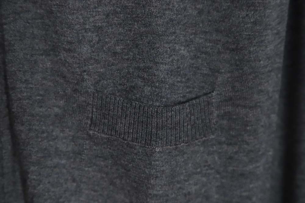 THOM BROWNE TB 23FW fine wool cardigan (dark gray)