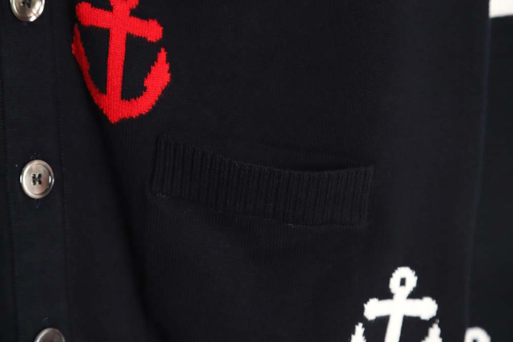 THOM BROWNE TB 23FW anchor all-over printed cardigan_CM_1