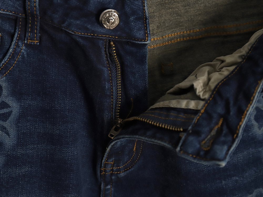 Chrome Heart 23Fw multi-cross denim trousers