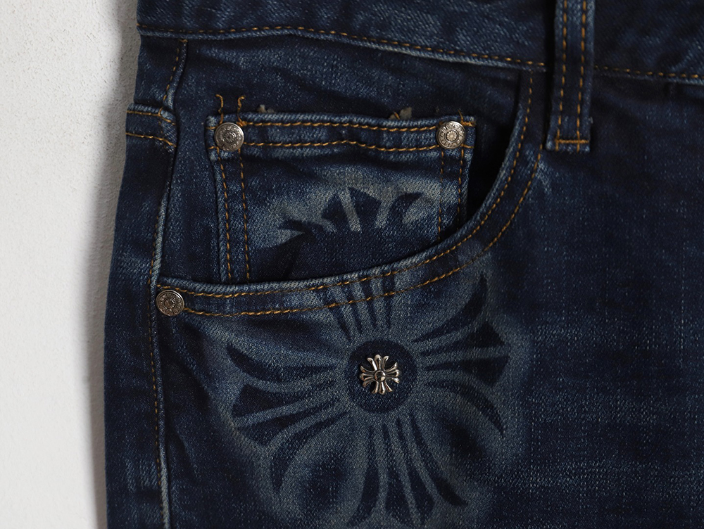 Chrome Heart 23Fw multi-cross denim trousers
