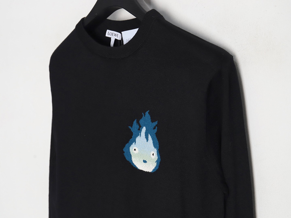 Loewe little flame knitted bottoming sweater
