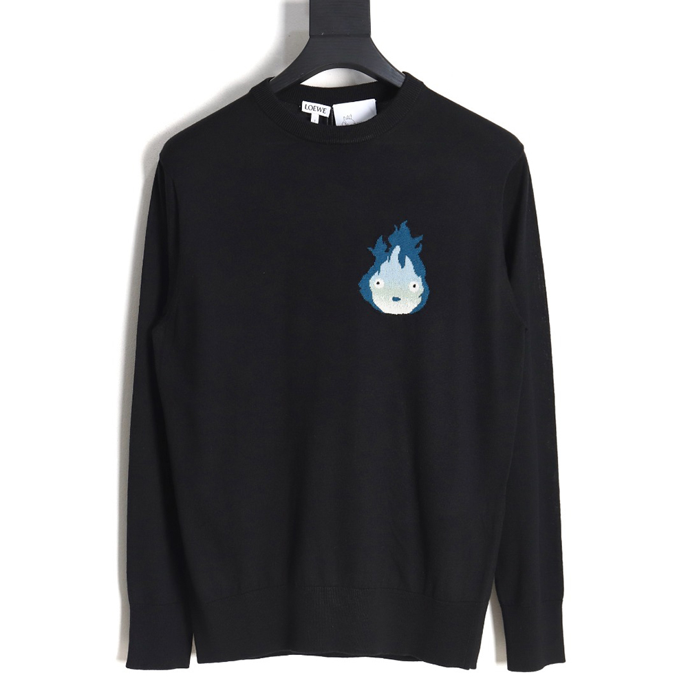 Loewe little flame knitted bottoming sweater