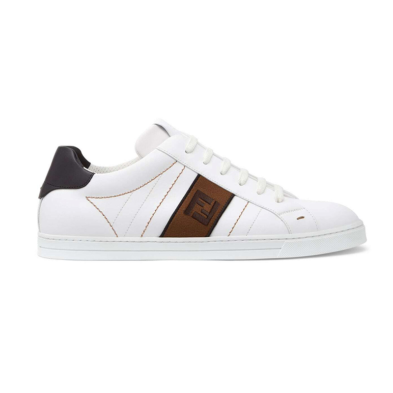Fendi Sneakers White leather low-tops