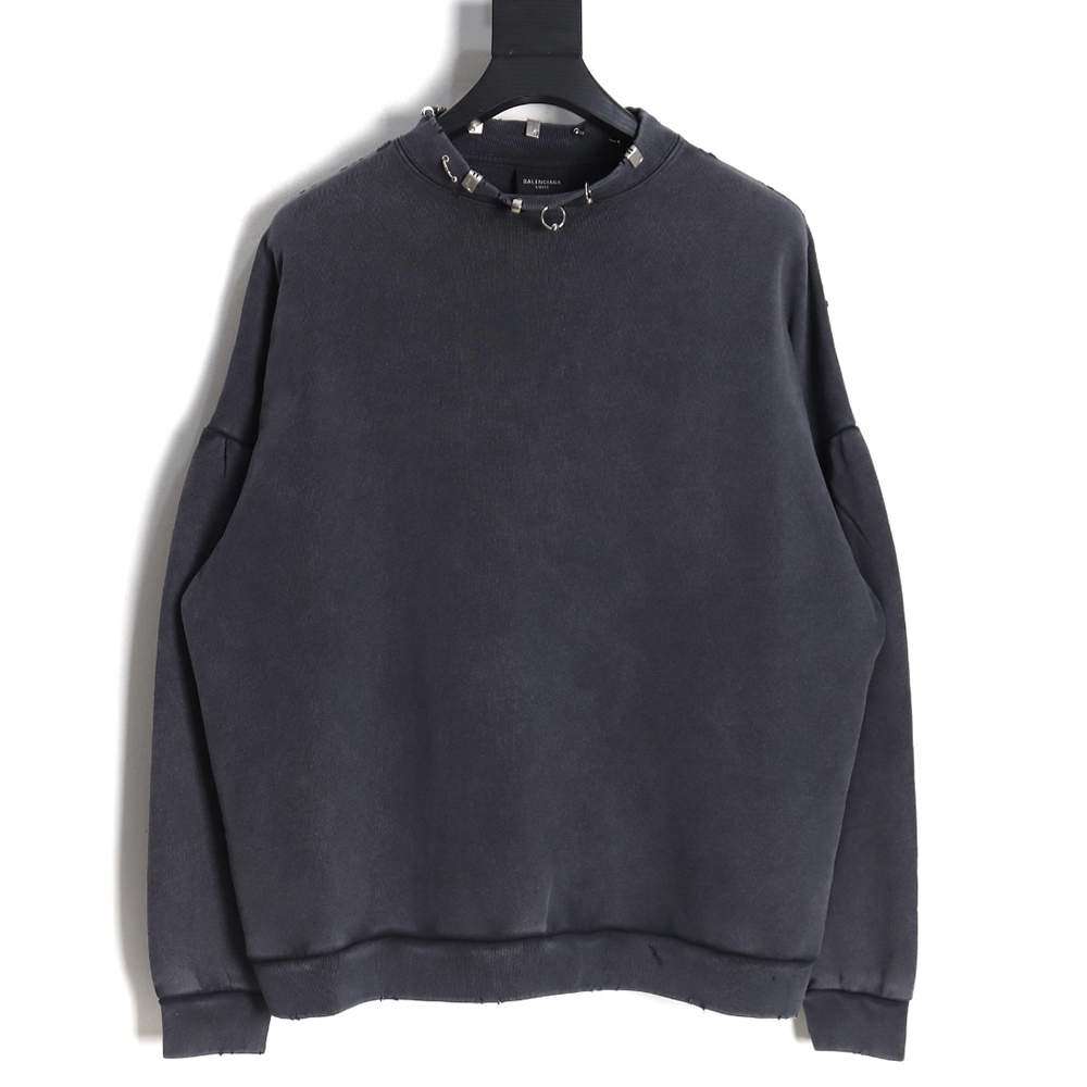 Balenciaga 24SS patchwork hooded fake two-piece shirt jacket