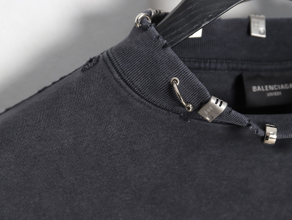 Balenciaga 24SS patchwork hooded fake two-piece shirt jacket