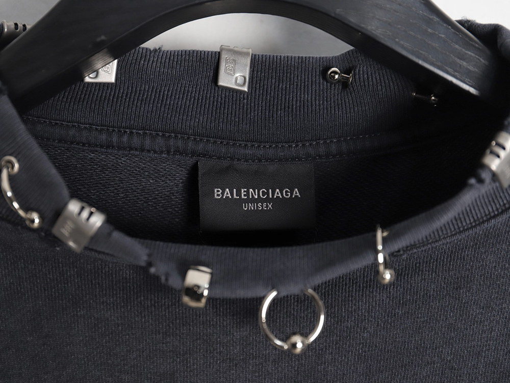 Balenciaga 24SS patchwork hooded fake two-piece shirt jacket