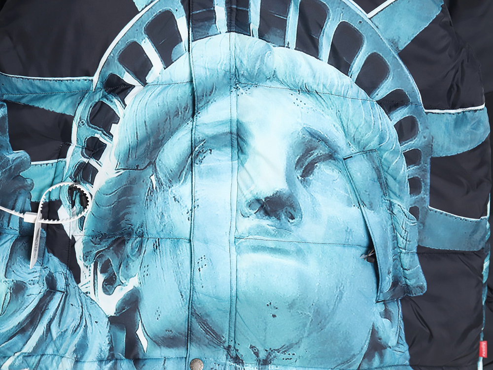 The North Face x Supreme joint Statue of Liberty down jacket