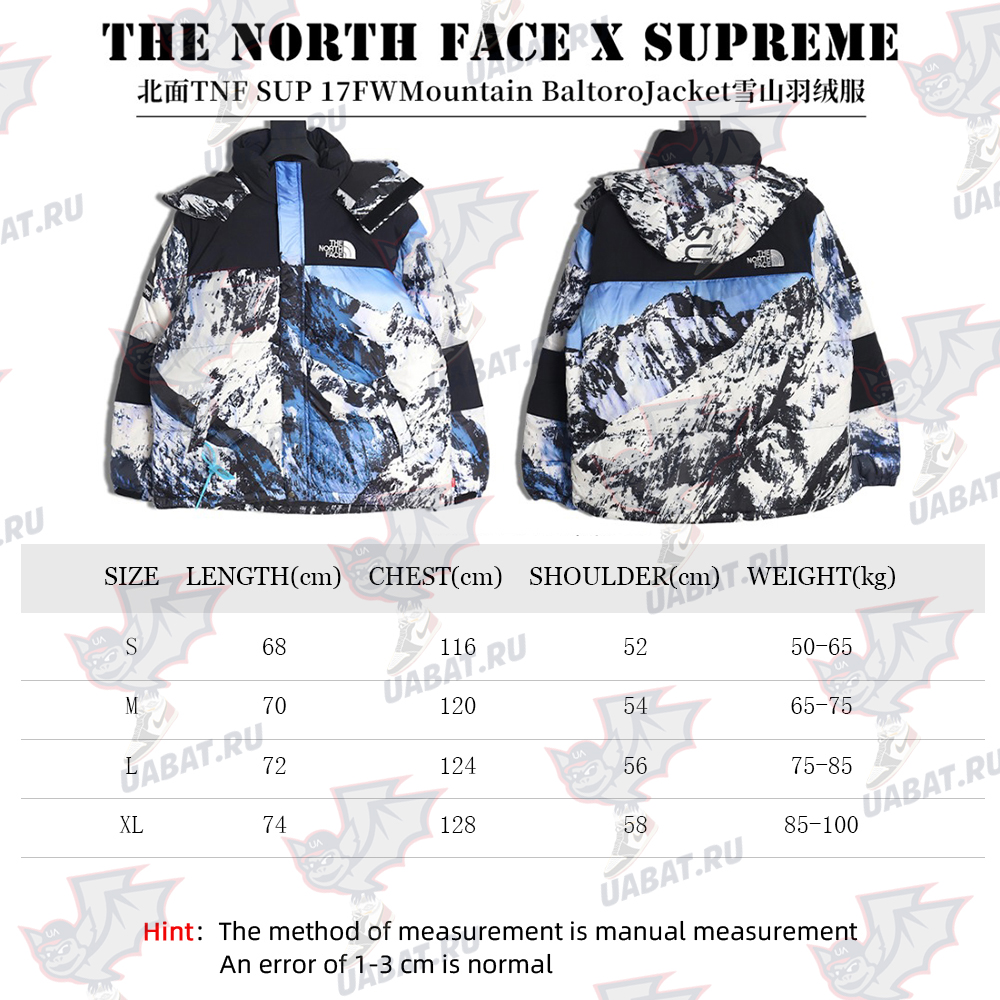 The North Face x Supreme 17FW Snow Mountain Down Jacket