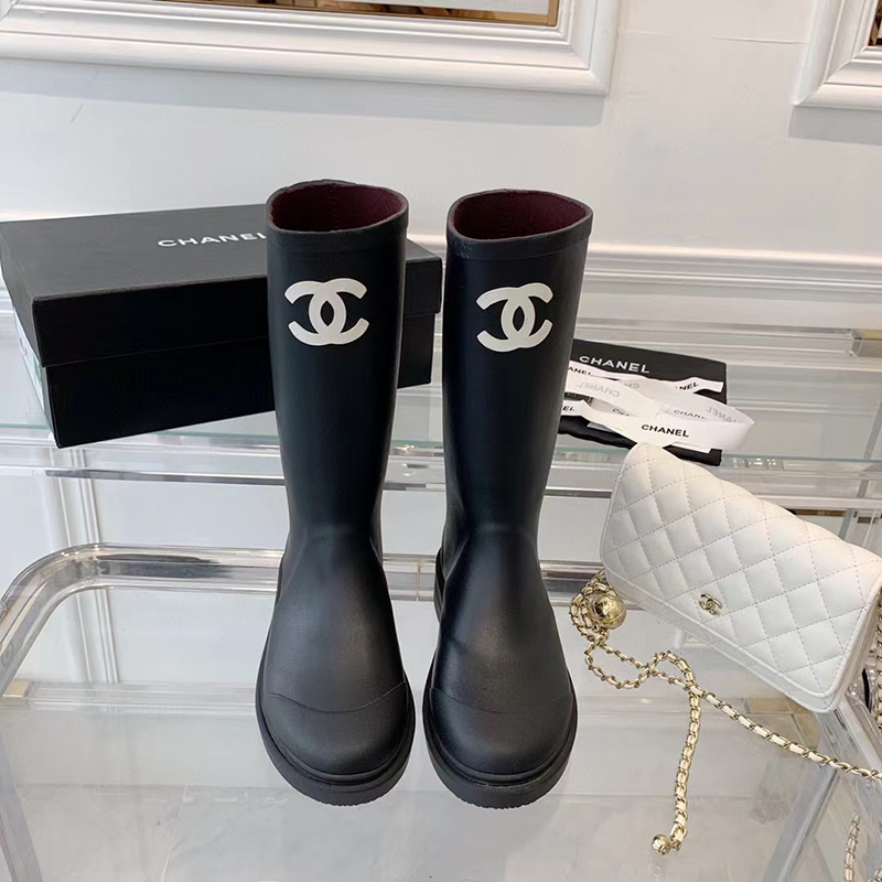 Chanel Wellington boots