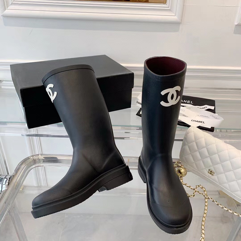 Chanel Wellington boots