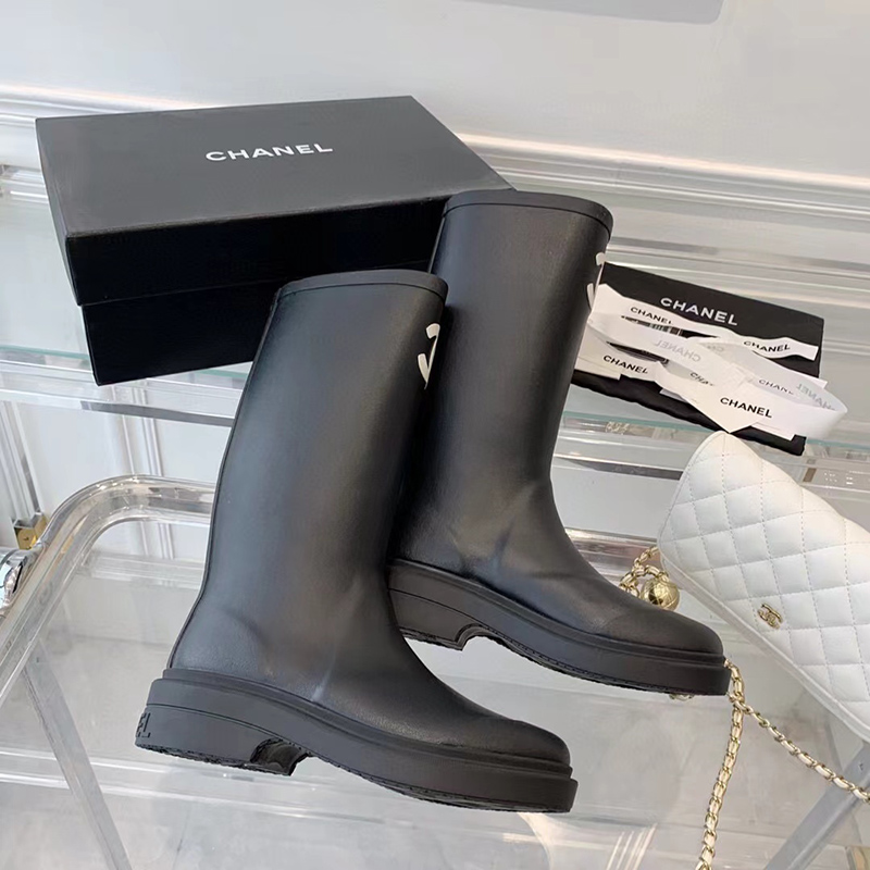 Chanel Wellington boots