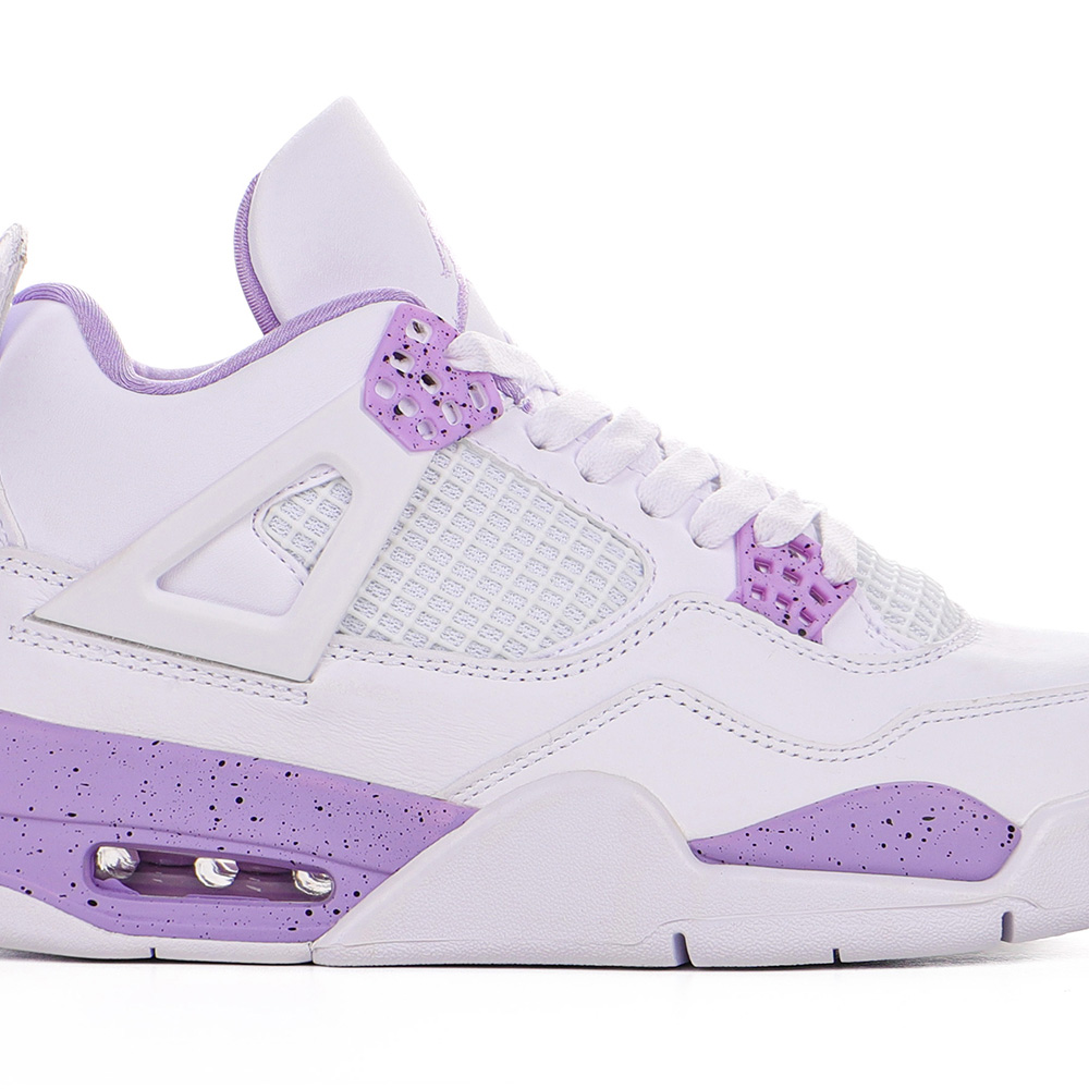 Custom Air Jordan 4 Retro ''White Purple ''
