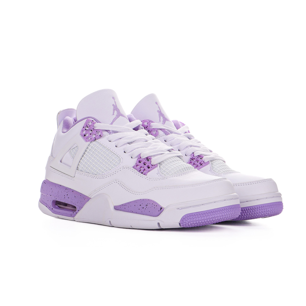 Custom Air Jordan 4 Retro 'White Purple '