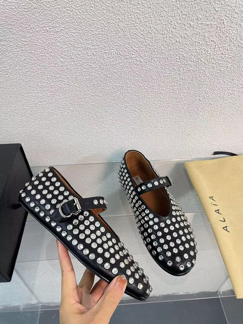 Alaia Strass Ballet Flats