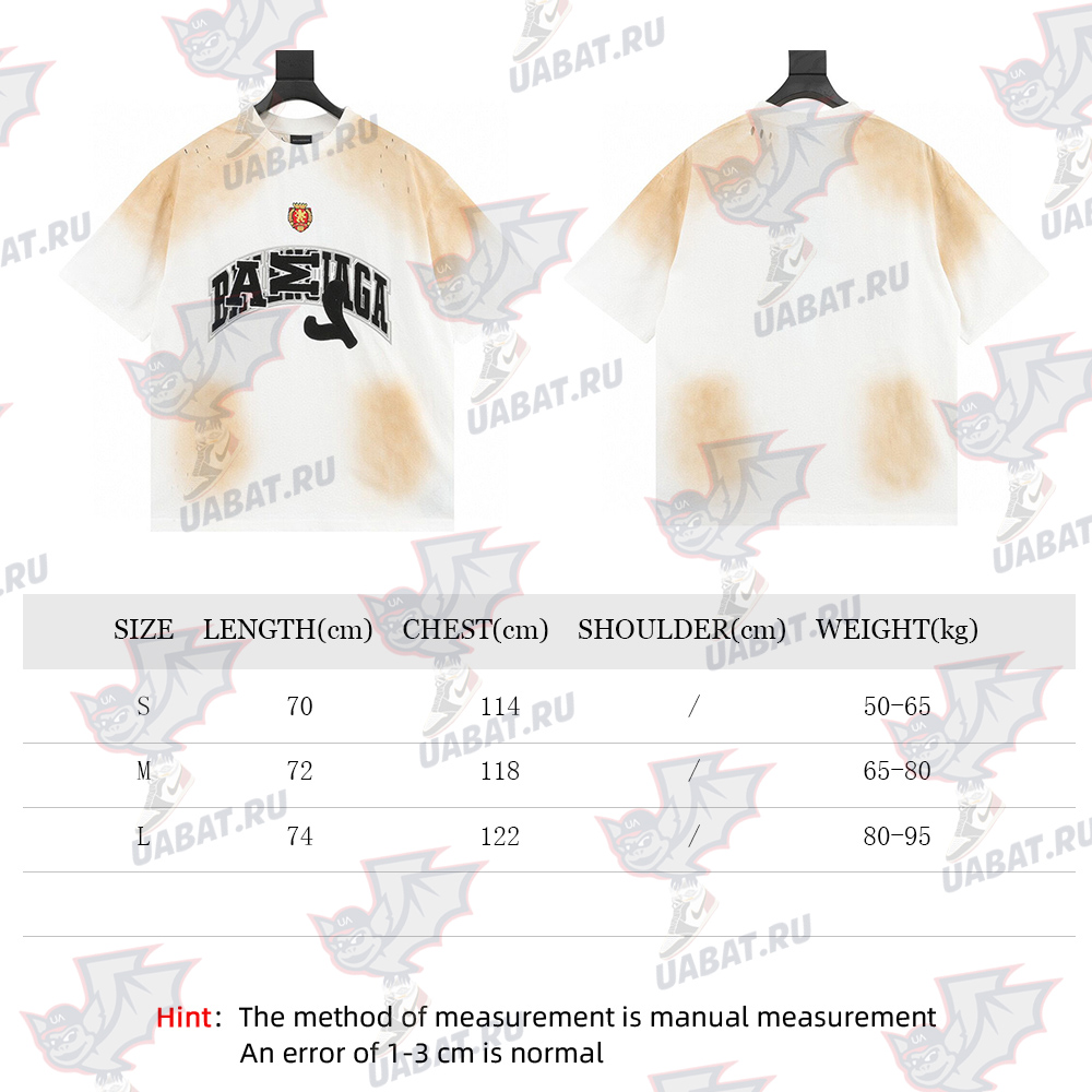 Balenciaga industrial style embroidered crew neck short sleeves