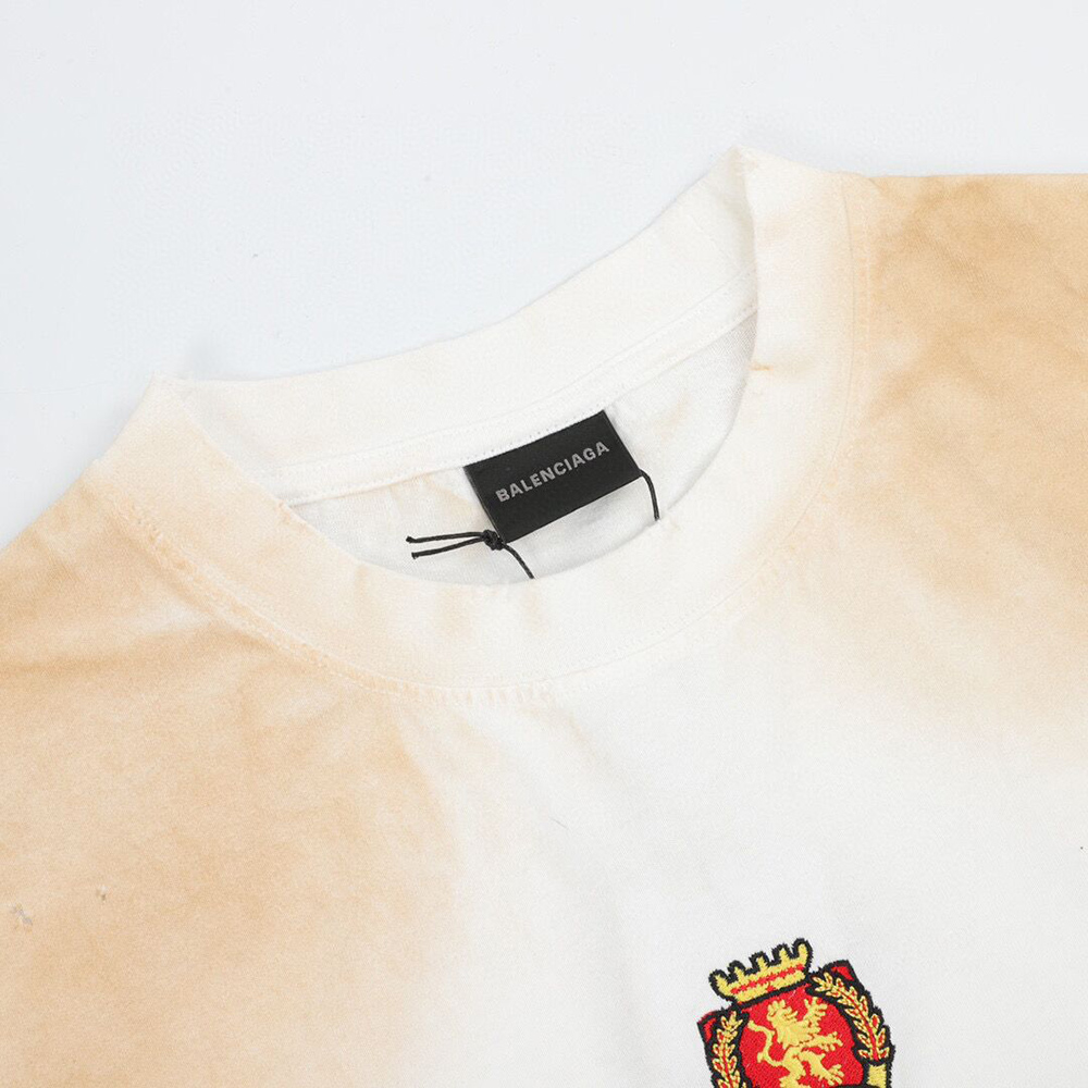 Balenciaga industrial style embroidered crew neck short sleeves