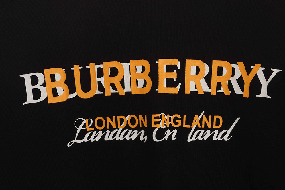 Burberry overlapping hot stamping letter short sleeves