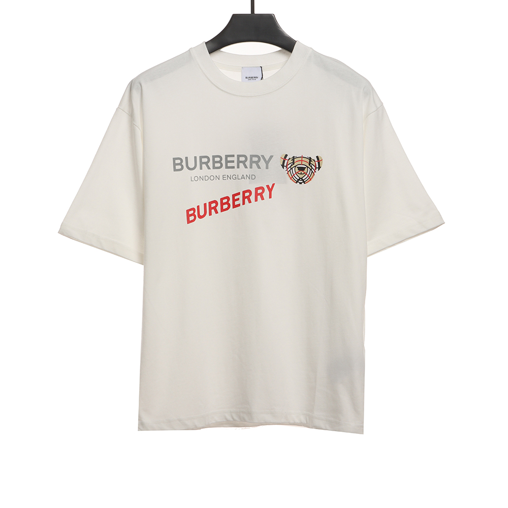 Burberry slogan bear print short sleeves