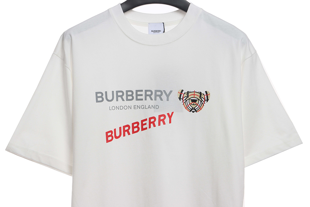 Burberry slogan bear print short sleeves