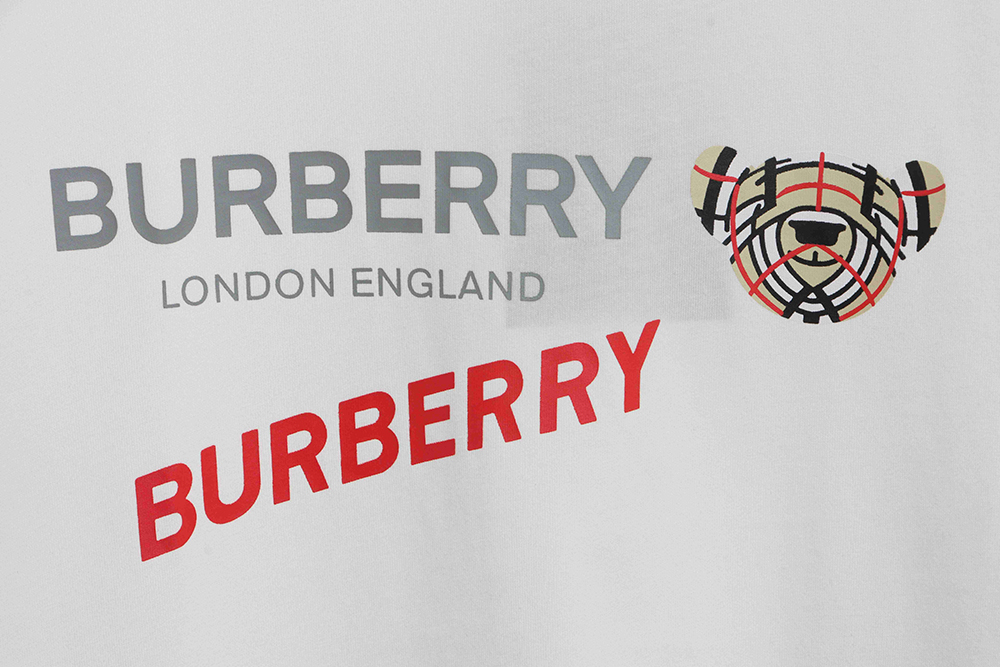 Burberry slogan bear print short sleeves