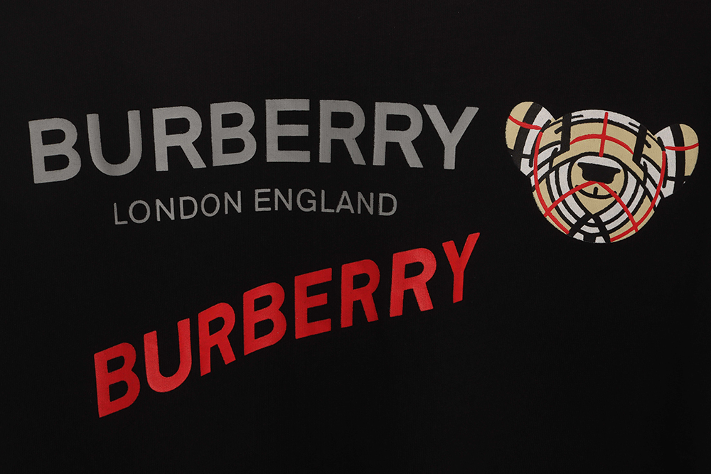 Burberry slogan bear print short sleeves