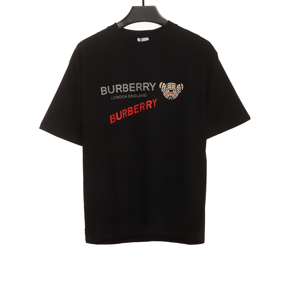 Burberry slogan bear print short sleeves