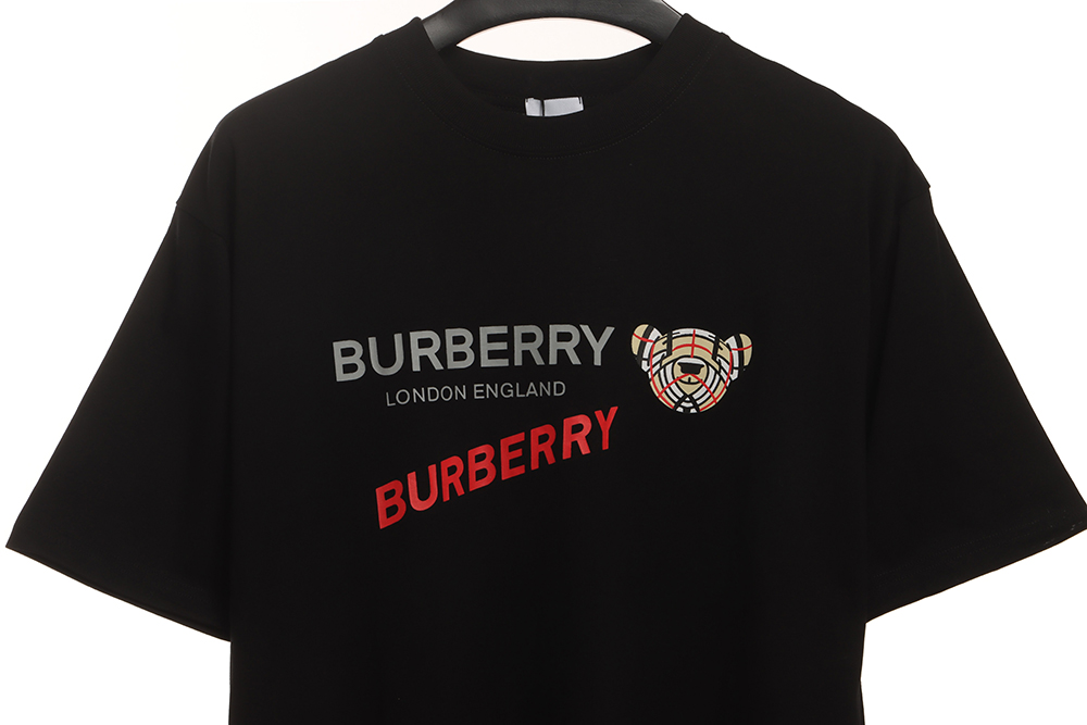 Burberry slogan bear print short sleeves