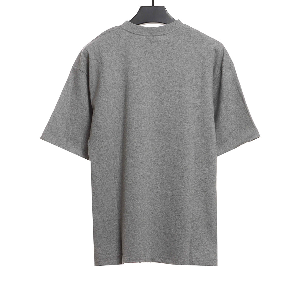 Balenciaga gray patch gradient washed short sleeves