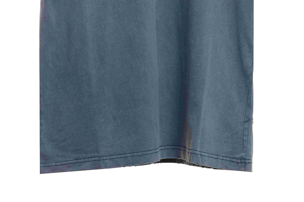 Balenciaga blue patch gradient washed short sleeves