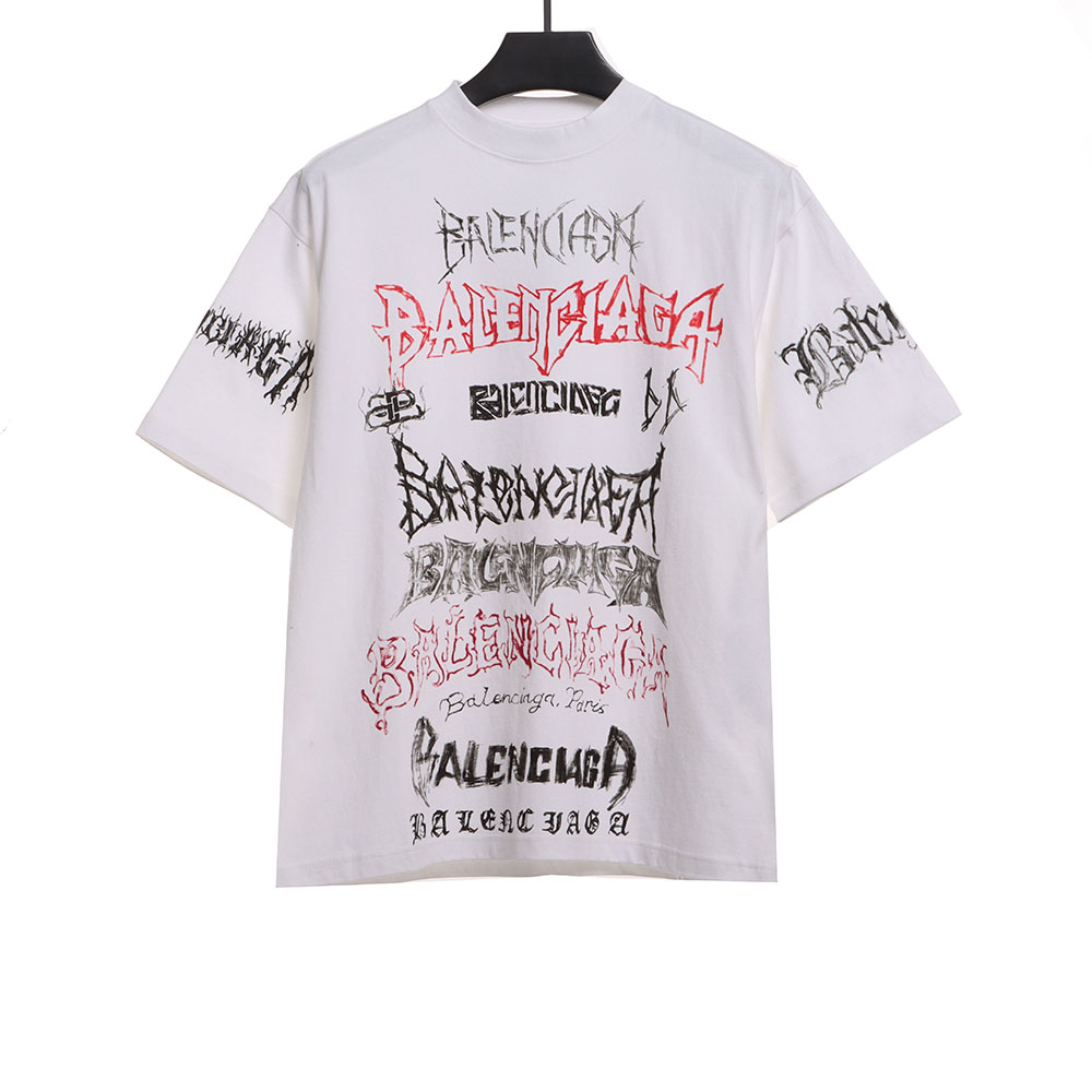 Balenciaga Year of the Dragon limited edition graffiti lettering short sleeves