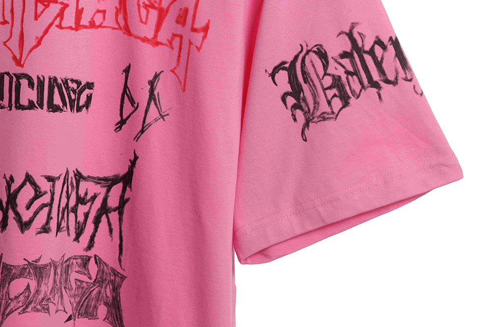Balenciaga Year of the Dragon limited edition graffiti lettering short sleeves