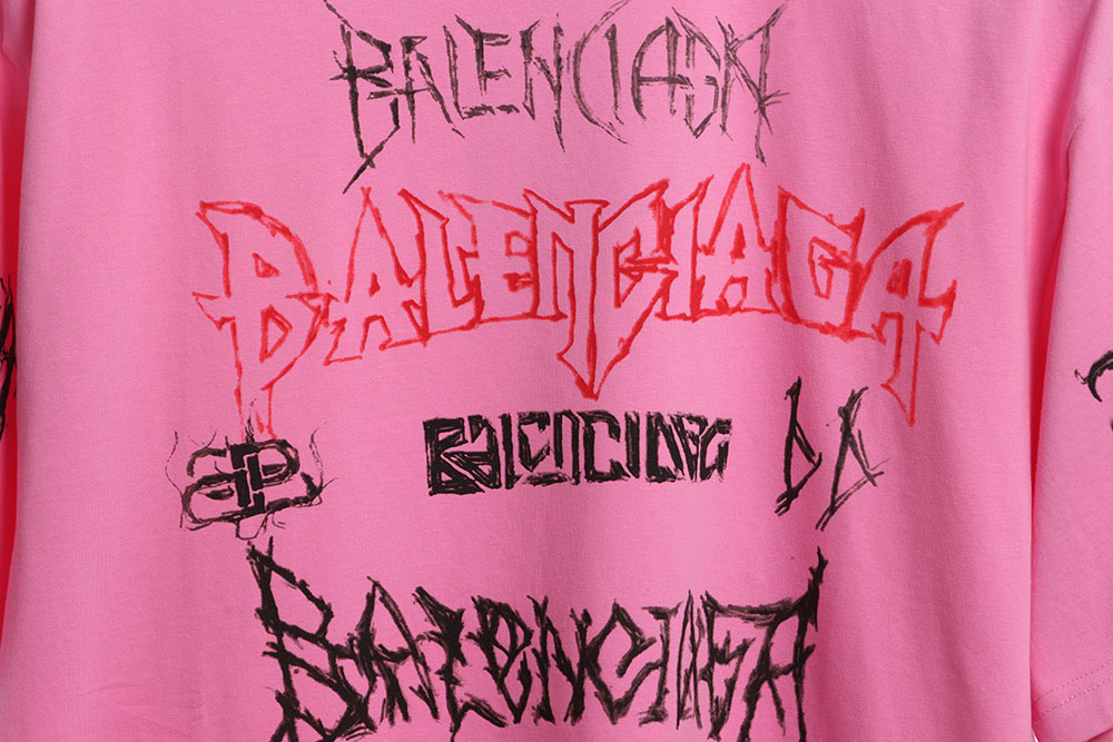 Balenciaga Year of the Dragon limited edition graffiti lettering short sleeves