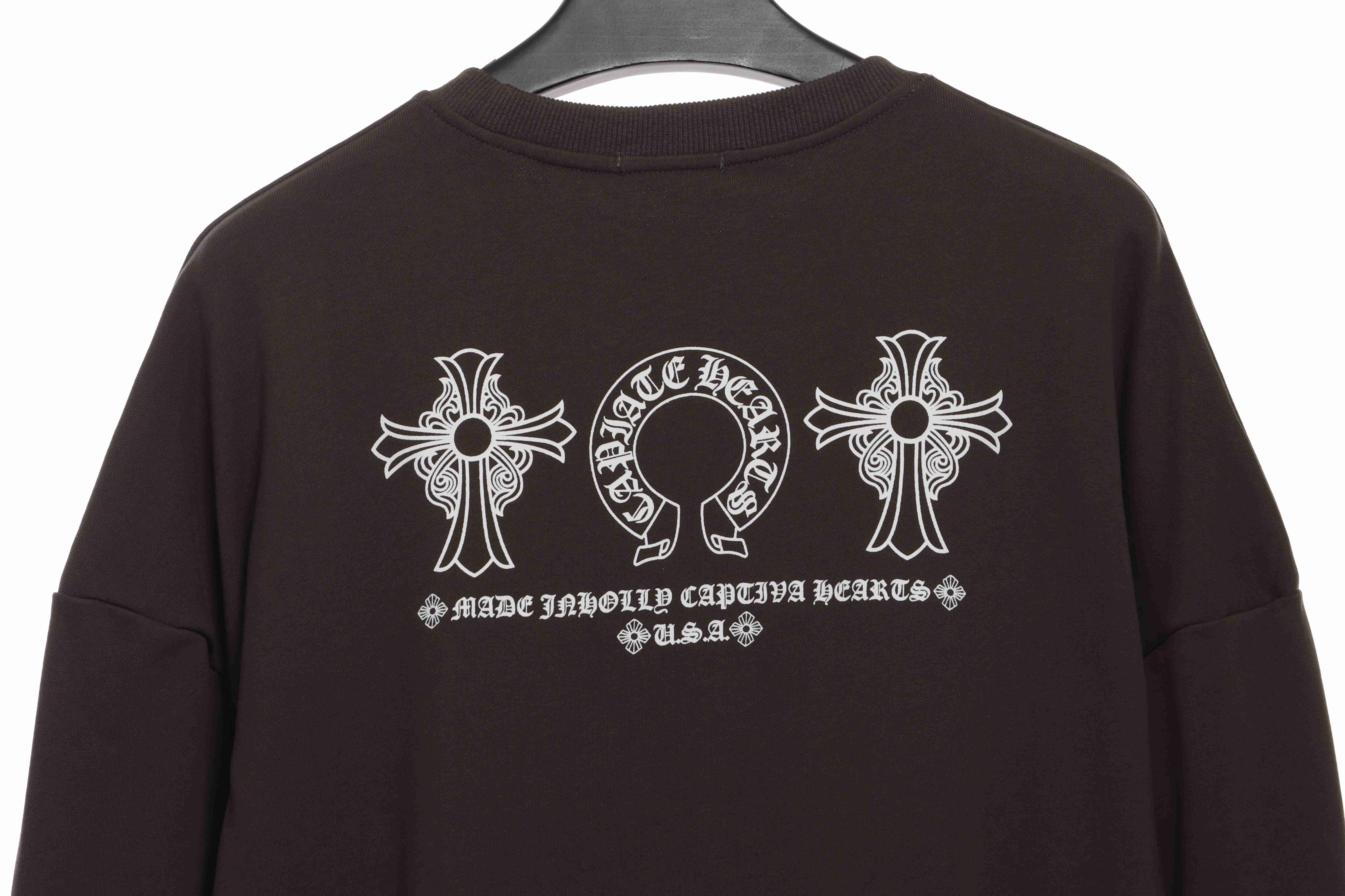 Chrome Hearts side-zip crew neck sweatshirt