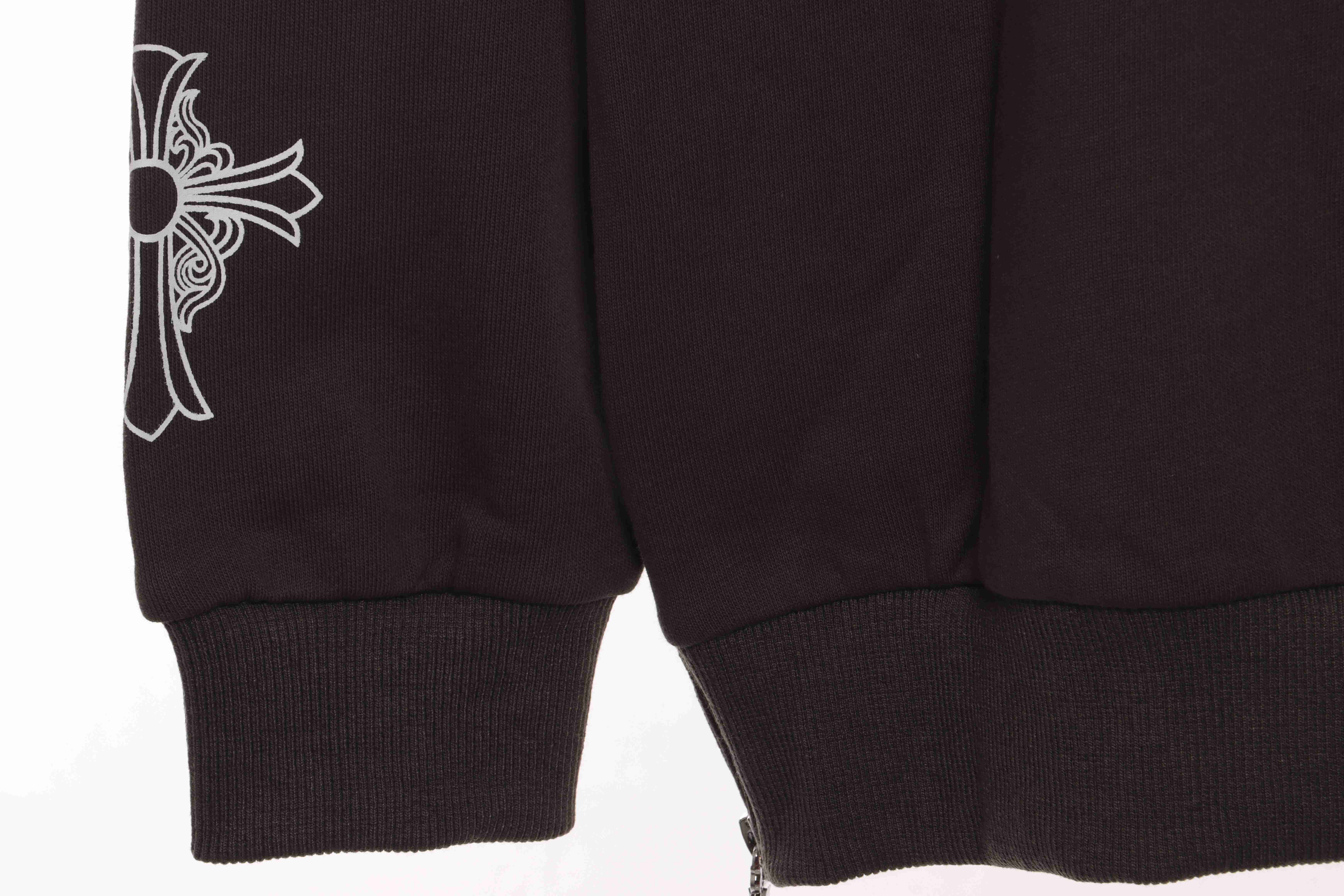 Chrome Hearts side-zip crew neck sweatshirt