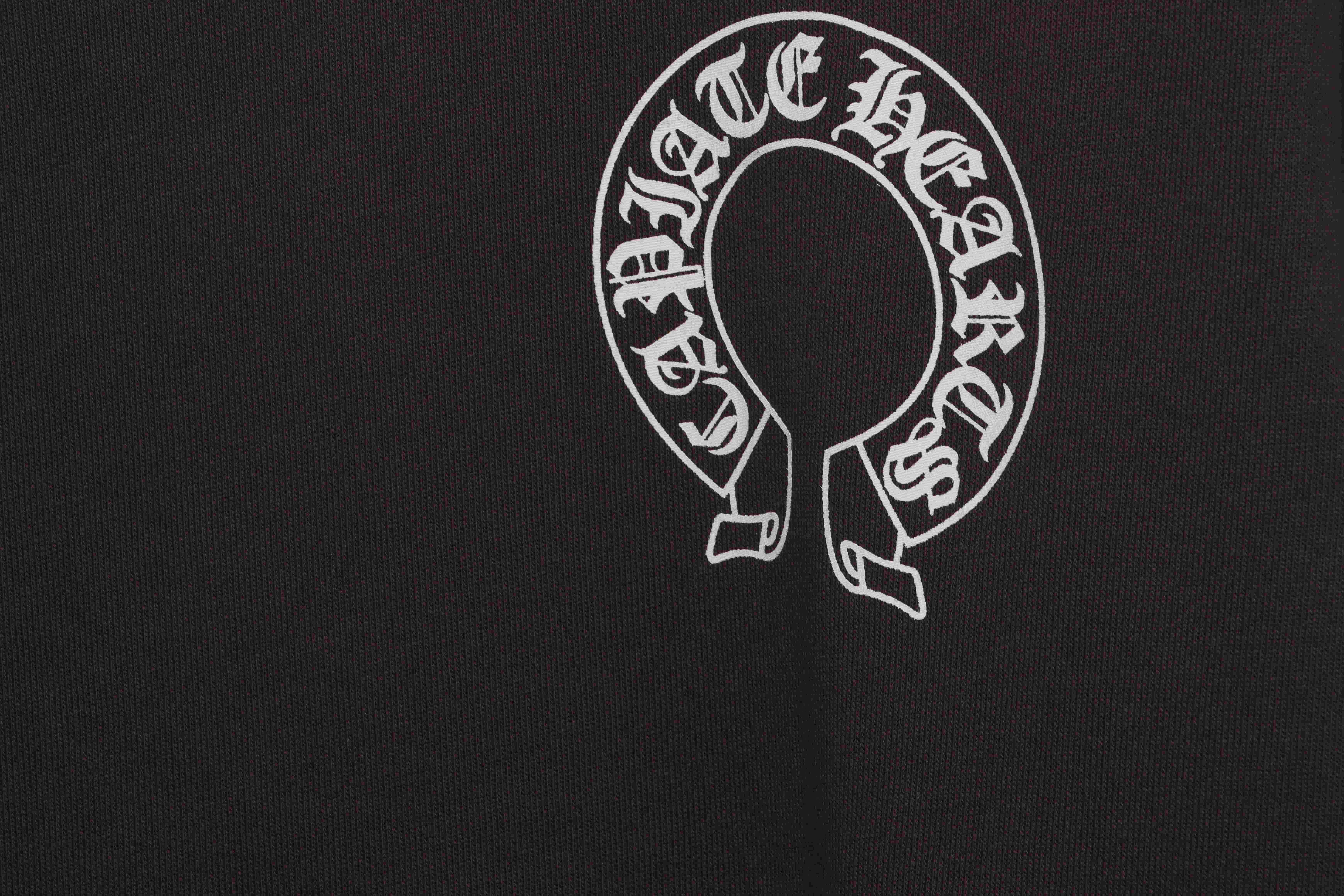 Chrome Hearts side-zip crew neck sweatshirt