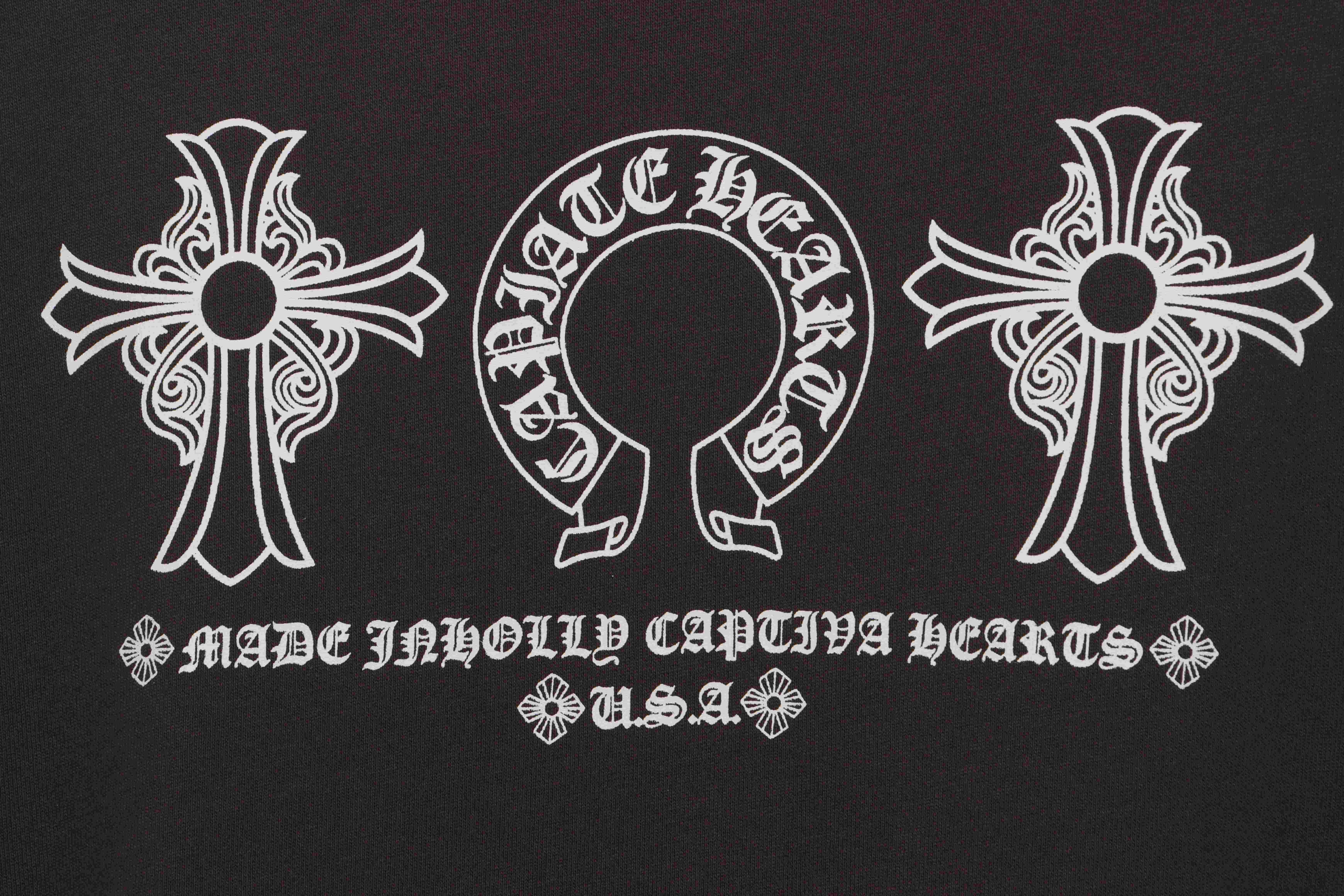 Chrome Hearts side-zip crew neck sweatshirt
