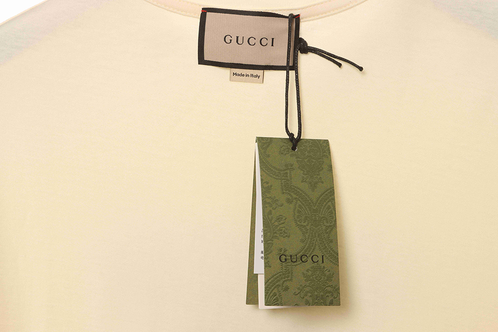 Gucci patchwork bear embroidered short sleeves