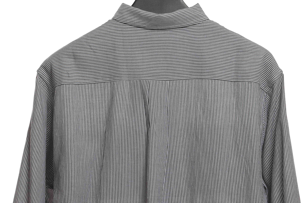 Dior striped embroidered long sleeve shirt