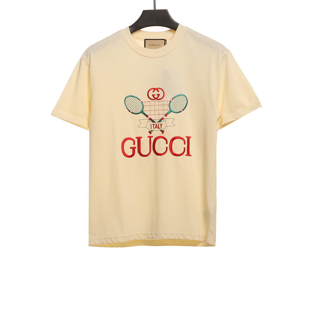 Gucci tennis racket printed short sleeves