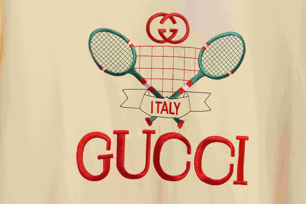 Gucci tennis racket printed short sleeves