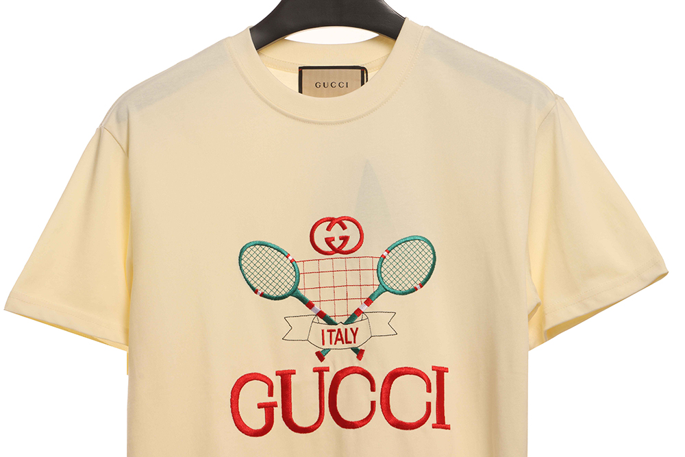 Gucci tennis racket printed short sleeves