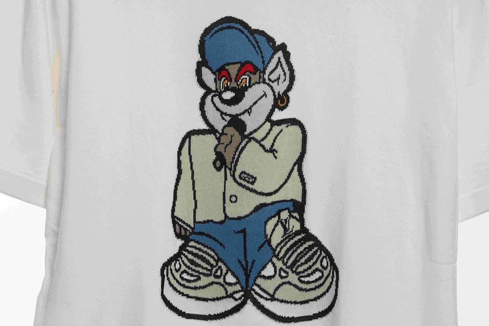 Louis Vuitton Cartoon Bear Doll Knitted Short Sleeve