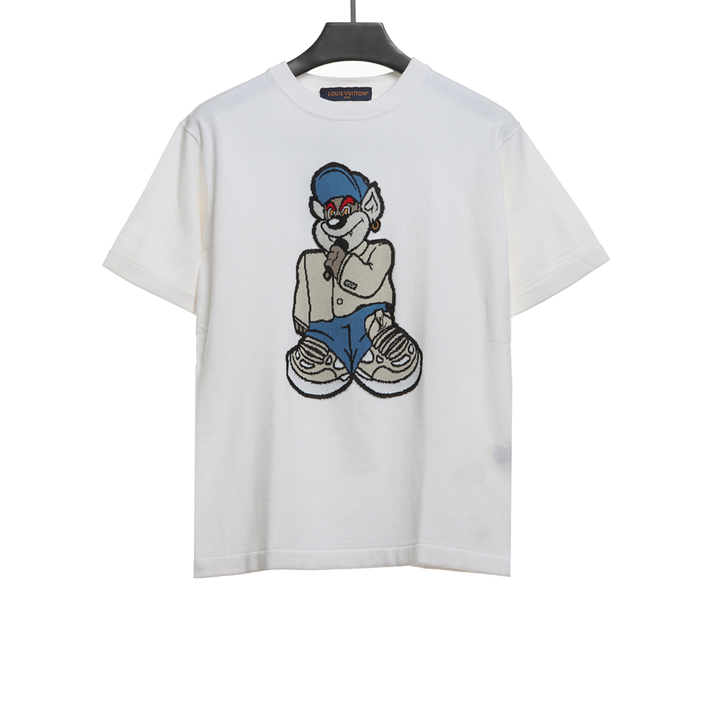 Louis Vuitton Cartoon Bear Doll Knitted Short Sleeve