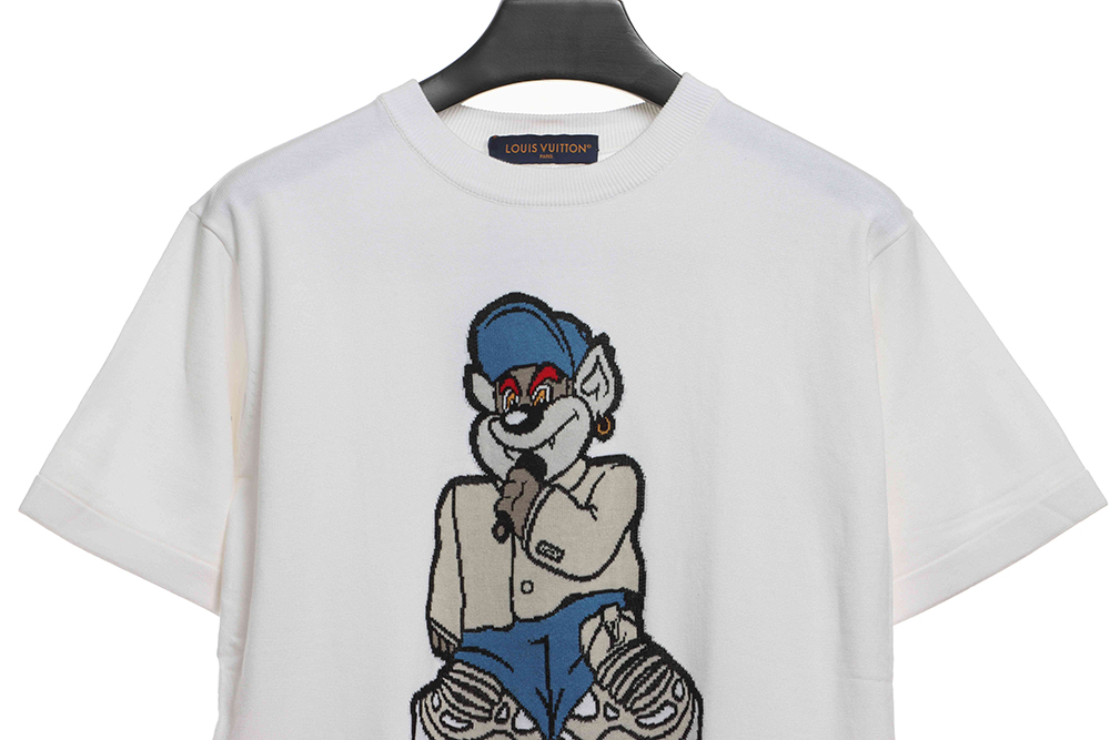 Louis Vuitton Cartoon Bear Doll Knitted Short Sleeve
