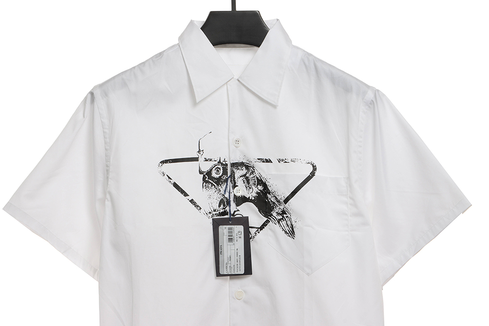 Prada piranha print shirt