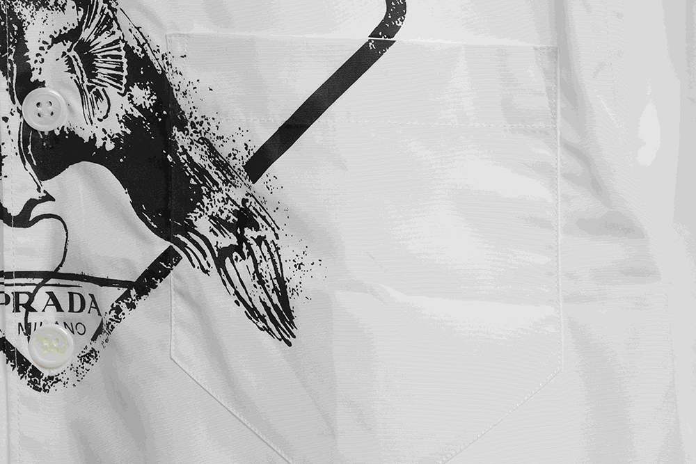 Prada piranha print shirt