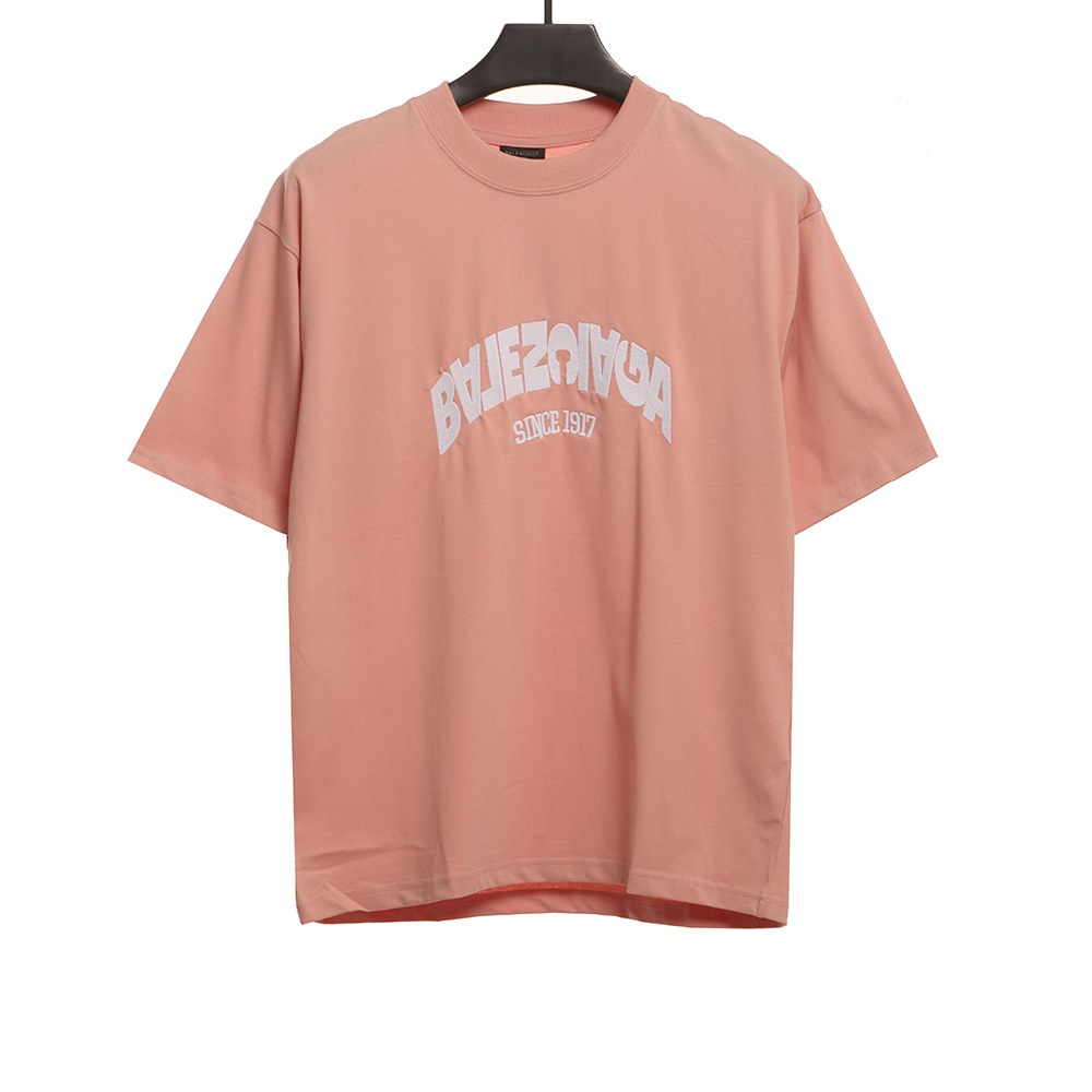 Balenciaga reverse embroidered lettering short sleeves