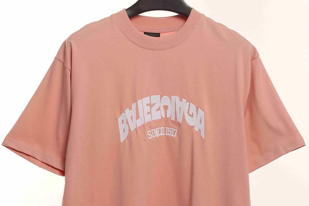 Balenciaga reverse embroidered lettering short sleeves