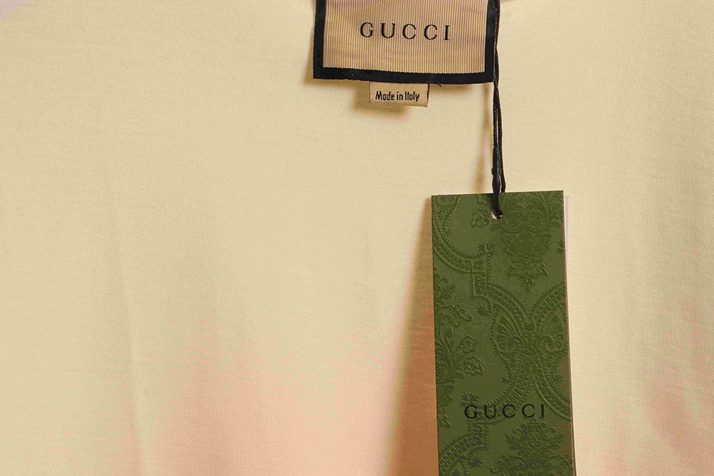 Gucci double G color block logo letter short sleeves