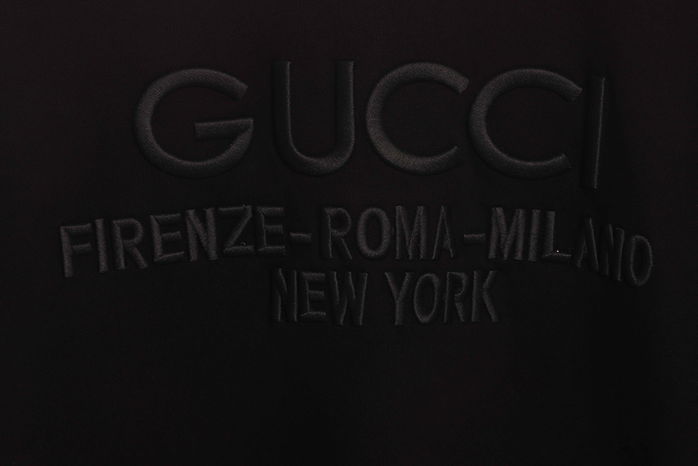 Gucci Classic City Series Embroidered Letters Short Sleeve